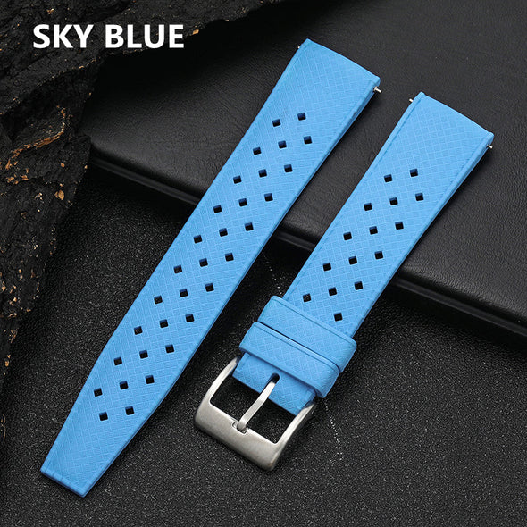 Premium-Grade Tropical FKM Rubber Watch Strap