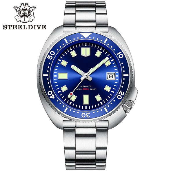 UK Warehouse - Steeldive SD1970 6105 Turtle Diver Watch V2