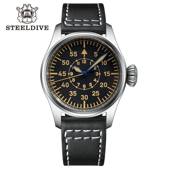 Steeldive SD1928B Retro Militarty Pilot Watch