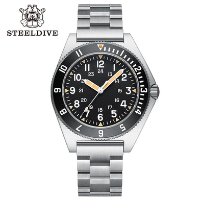 ★BigSale★Steeldive SD1944 NH35 Retro Military Watch