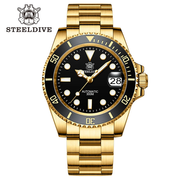 ★BigSale★Steeldive SD1953IPG Golden Sub Dive Watch