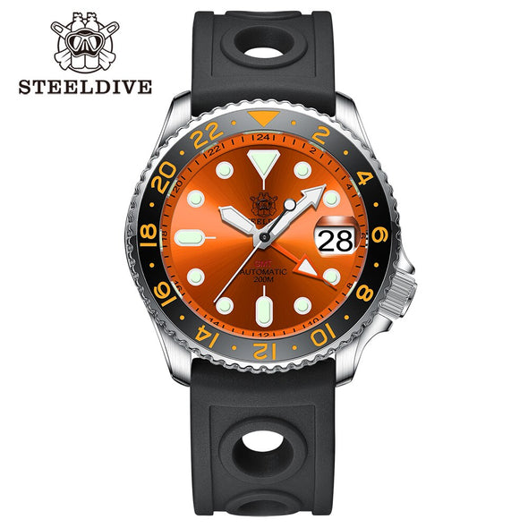 UK Warehouse - Steeldive SD1994 SKX007 NH34 GMT Automatic Watch