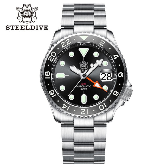 UK Warehouse - Steeldive SD1994 SKX007 NH34 GMT Automatic Watch