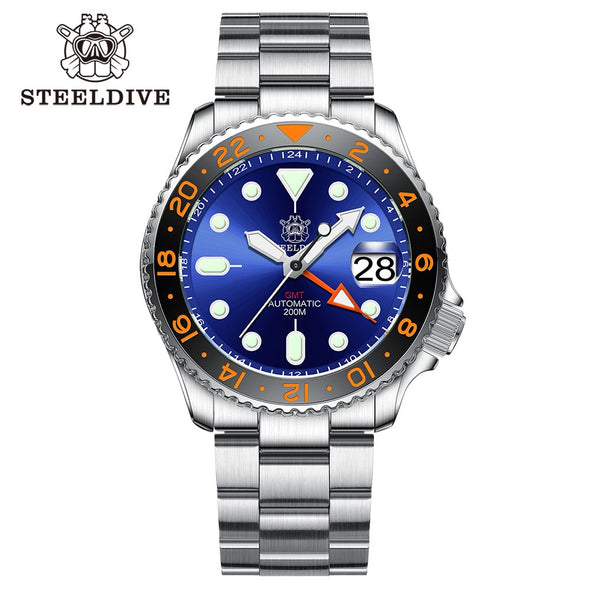 ★BigSale★Steeldive SD1994 SKX007 NH34 GMT Automatic Watch