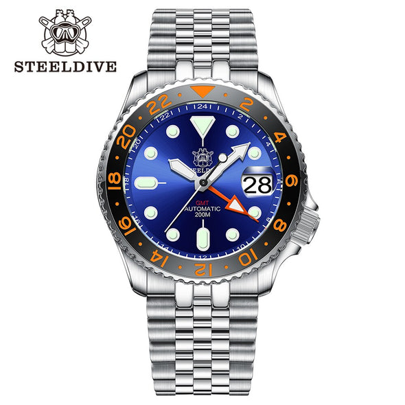 UK Warehouse - Steeldive SD1994 SKX007 NH34 GMT Automatic Watch