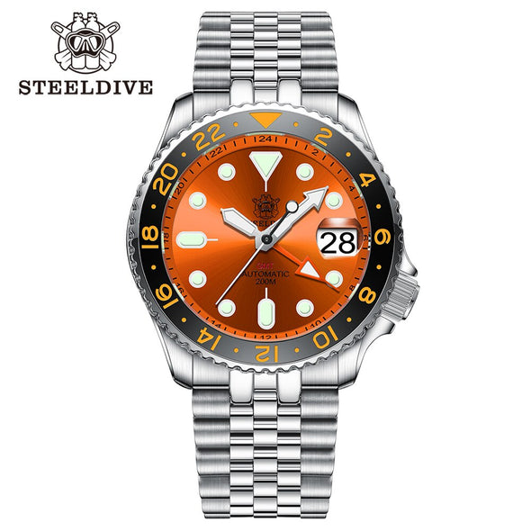 UK Warehouse - Steeldive SD1994 SKX007 NH34 GMT Automatic Watch