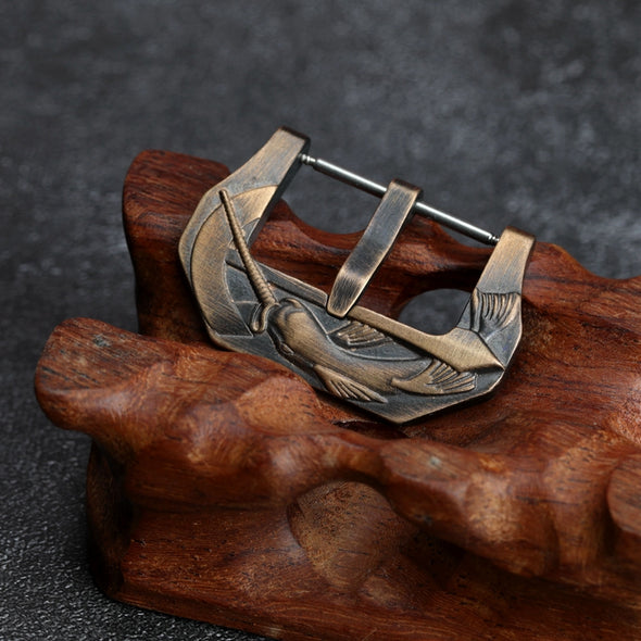 Sword Design Aged Bronze Watch Clasp