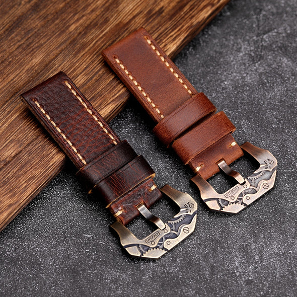 Embossed Aged Bronze Watch Buckle