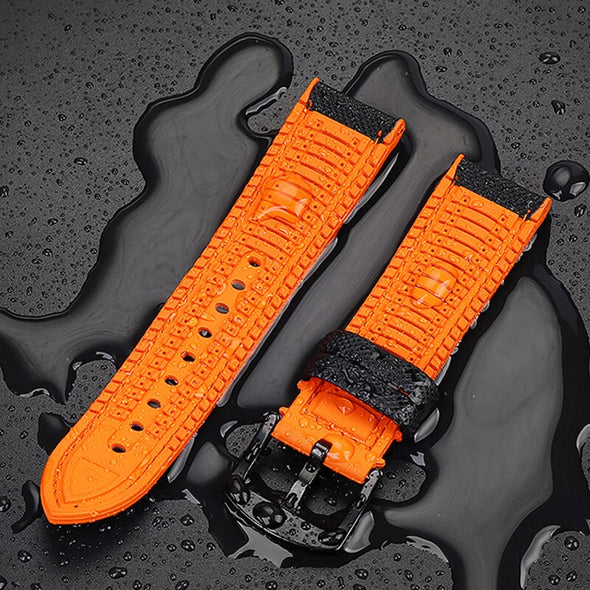 Breathable Rubber Canvas Watch Strap