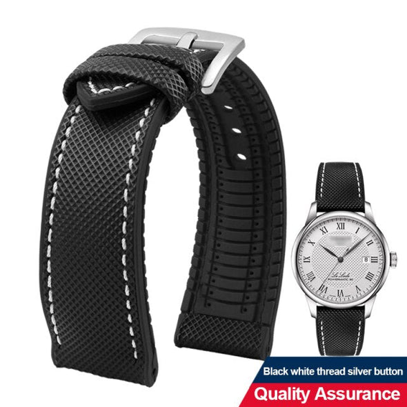 Breathable Rubber Canvas Watch Strap