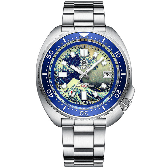 Steeldive SD1970 Great Wave Turtle Diver Watch