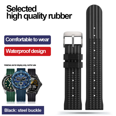 ★Special Offer★ High Quality Waffle Rubber Watch Band